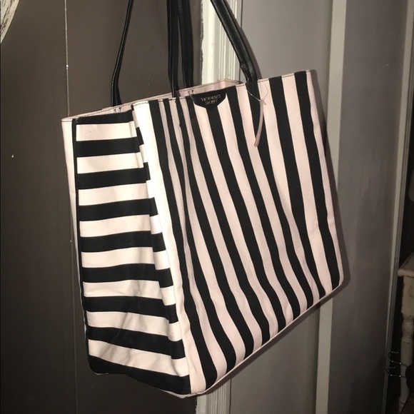 NWT Victoria’s Secret Pink & Black Large Tote - Picture 4 of 5